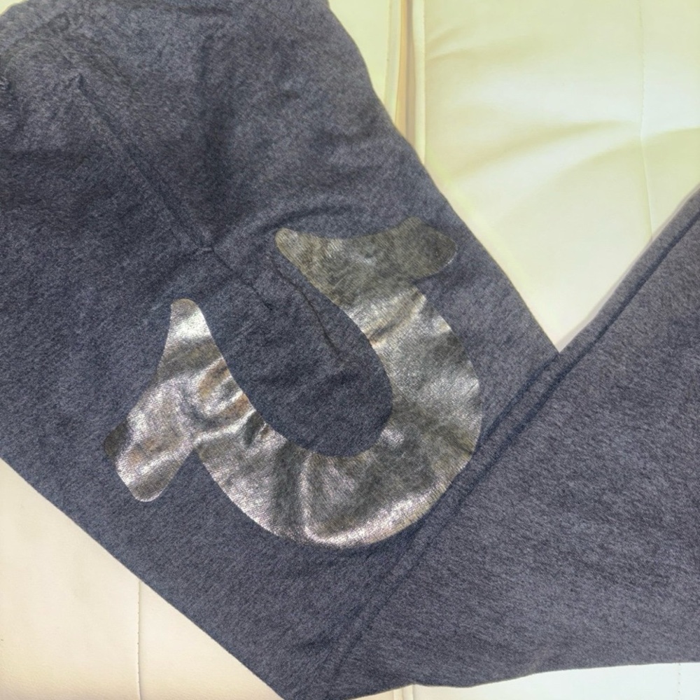 “True Religion”Dark Gray Joggers w/Silver Logo